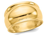 14K Yellow Gold Polished Domed Ring Band (SIZE 7)
